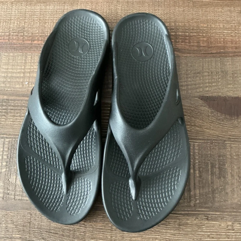 Hurley Black Slide Flip Flop Thong Sandals Men’s 13